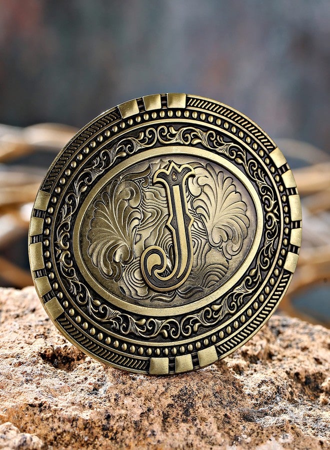 QQA Western cowboy belt buckle initials ABCDEF TO Z Men's novelty upgraded belt accessories (5646J) - Image 3